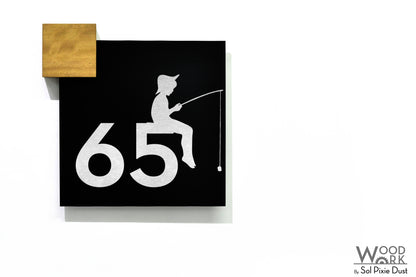 Aluminum (ACP) Address Signs with Solid Wood Mount