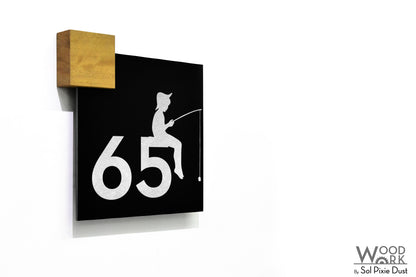 Aluminum (ACP) Address Signs with Solid Wood Mount