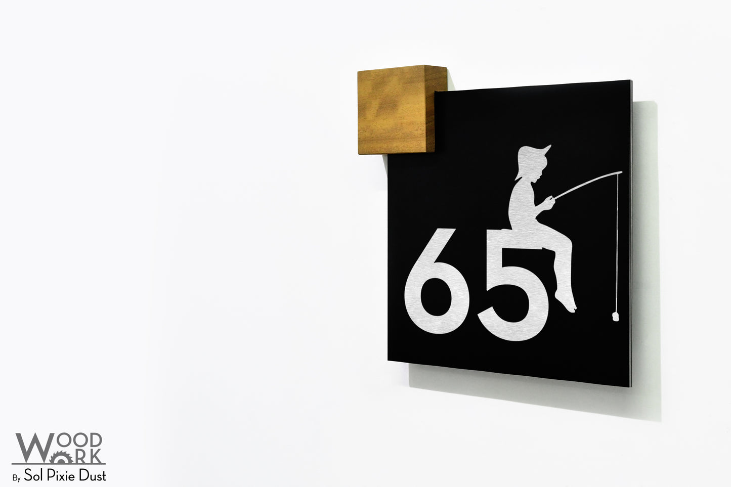 Aluminum (ACP) Address Signs with Solid Wood Mount