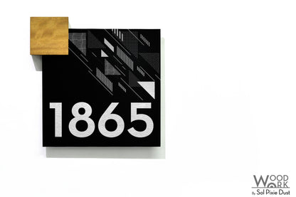 Aluminum (ACP) Address Signs with Solid Wood Mount