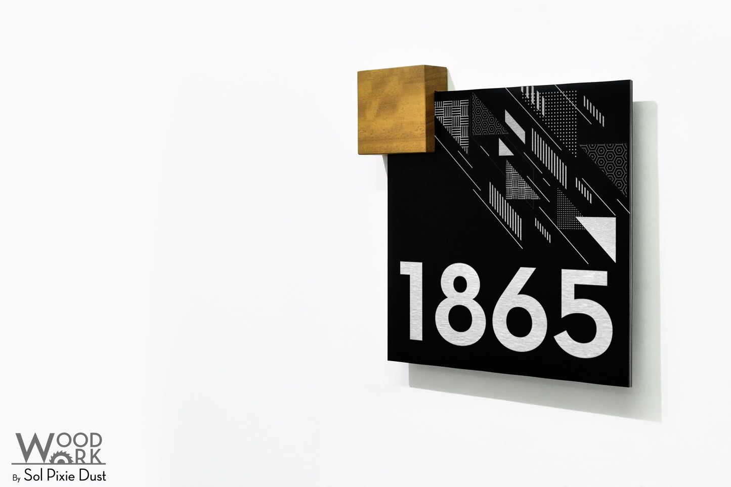 Aluminum (ACP) Address Signs with Solid Wood Mount