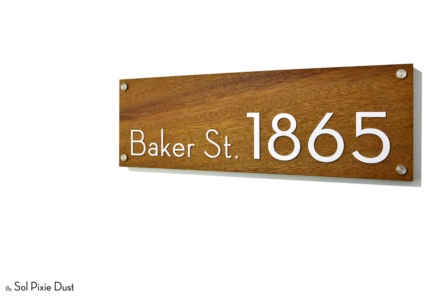 Solid Wood Address Plaques African Teak (Iroko) - Signs