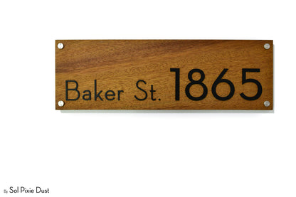 Solid Wood Address Plaques African Teak (Iroko) - Signs