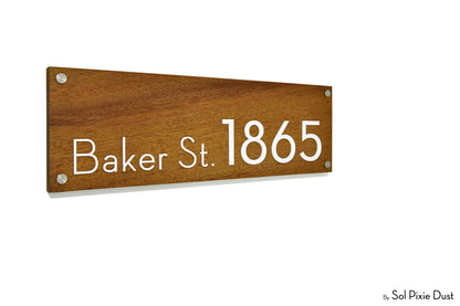Solid Wood Address Plaques African Teak (Iroko) - Signs