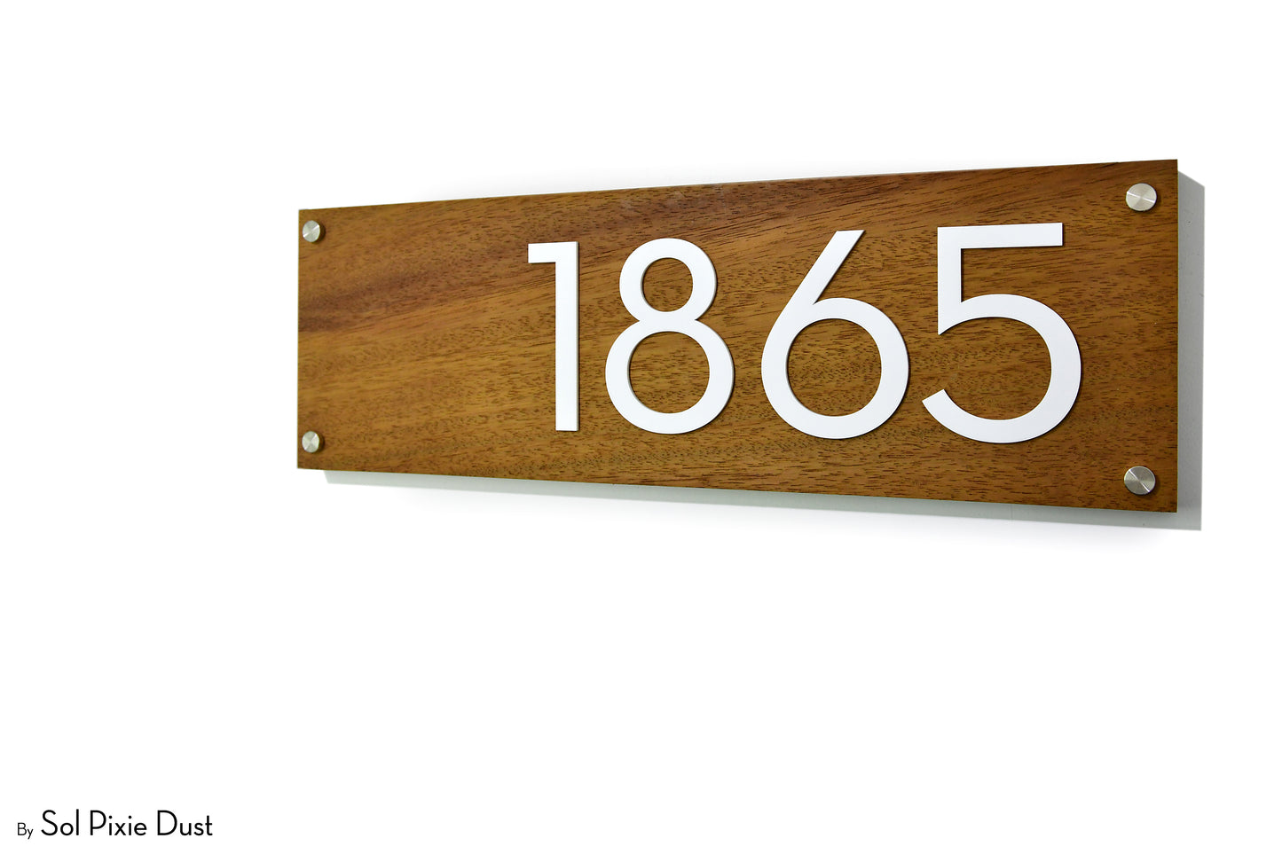 Solid Wood Address Plaques African Teak (Iroko) - Signs