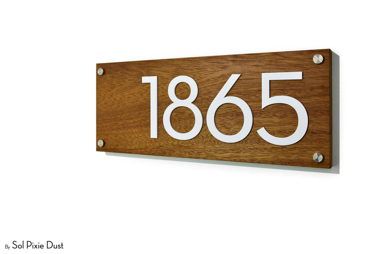 Solid Wood Address Plaques African Teak (Iroko) - Signs