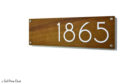 Solid Wood Address Plaques African Teak (Iroko) - Signs