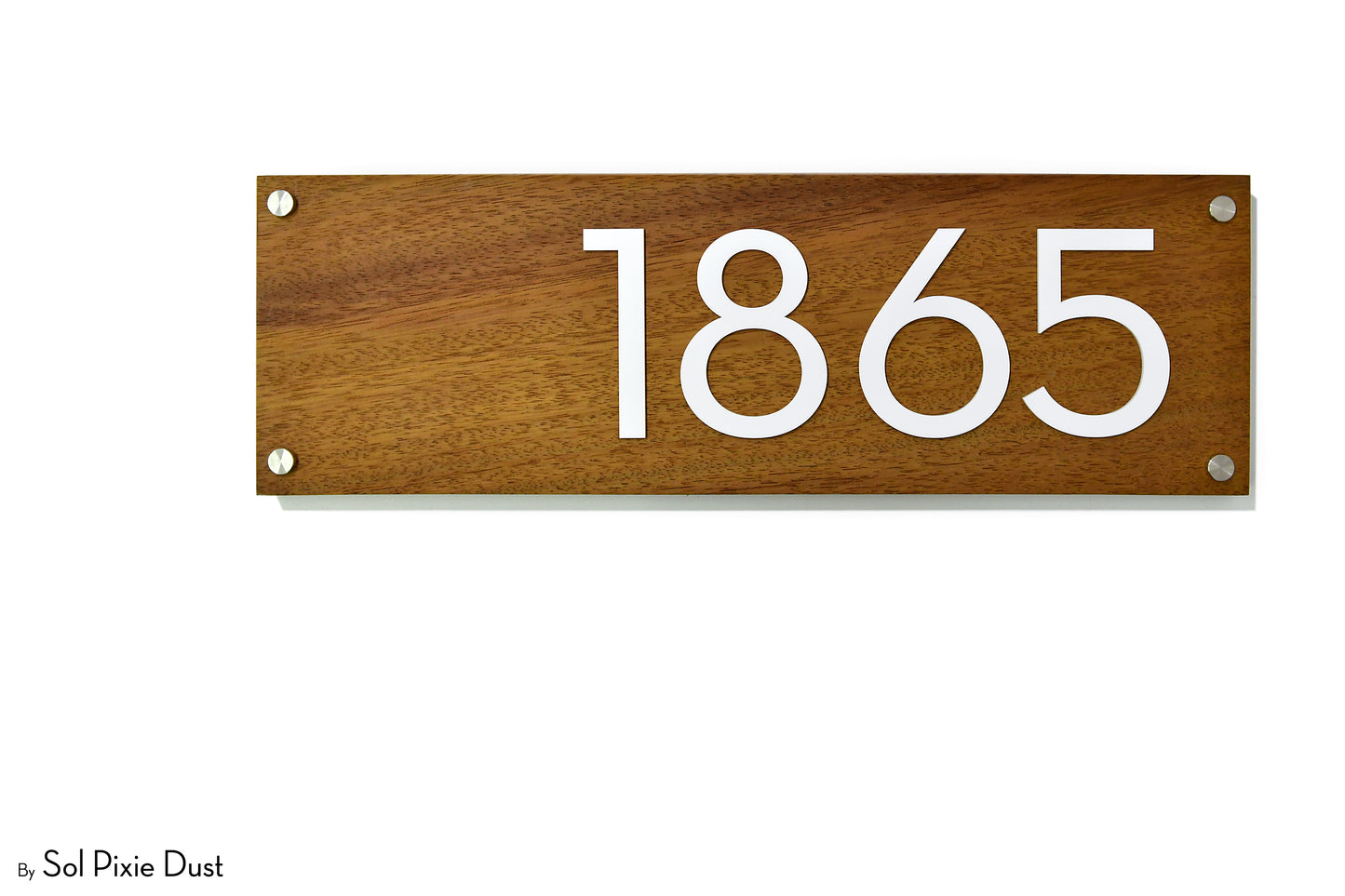 Solid Wood Address Plaques African Teak (Iroko) - Signs