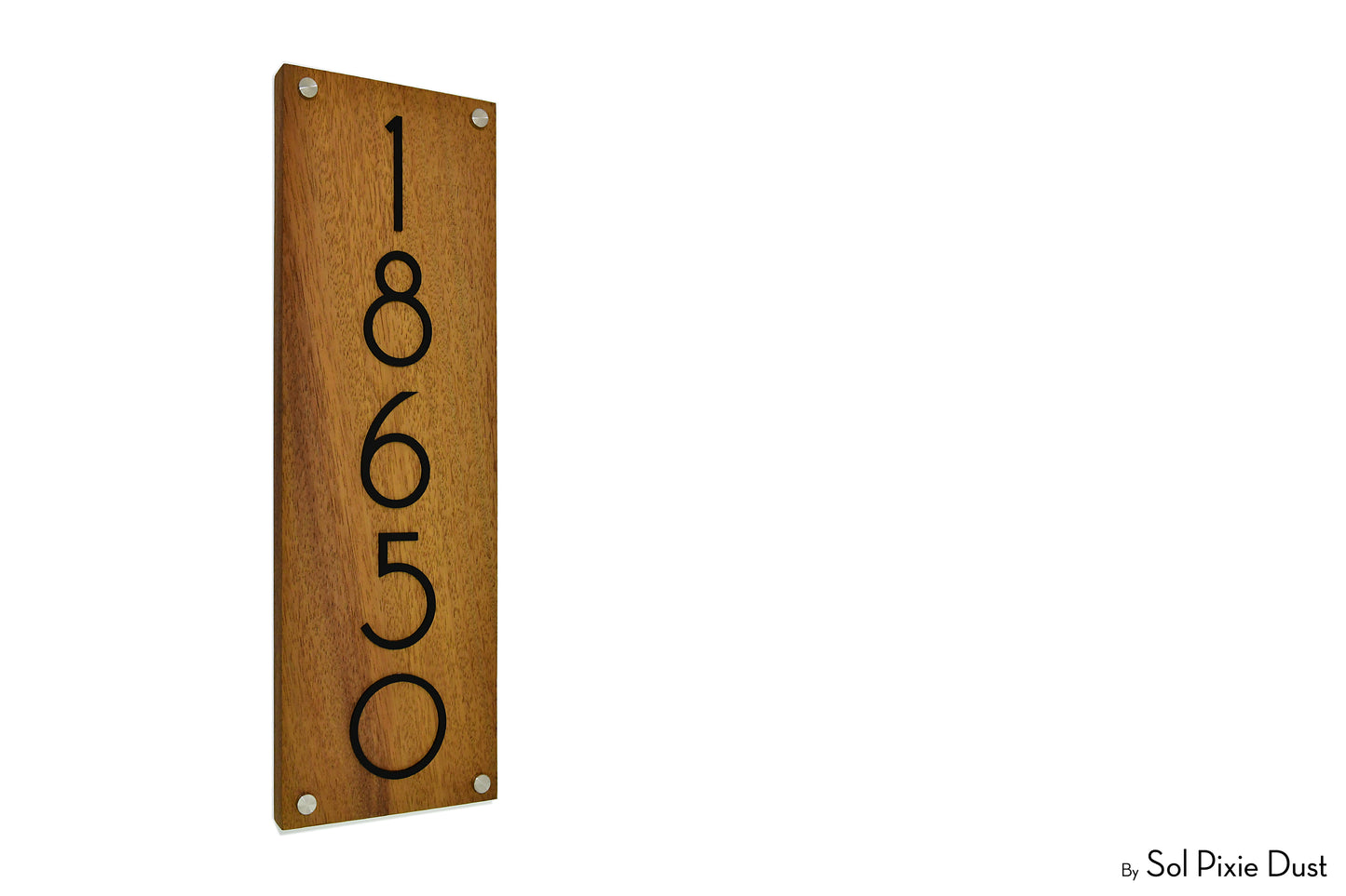 Solid Wood Address Plaques African Teak (Iroko) - Signs
