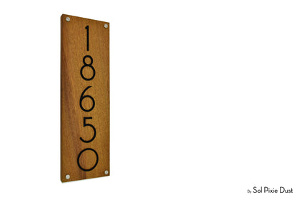 Solid Wood Address Plaques African Teak (Iroko) - Signs