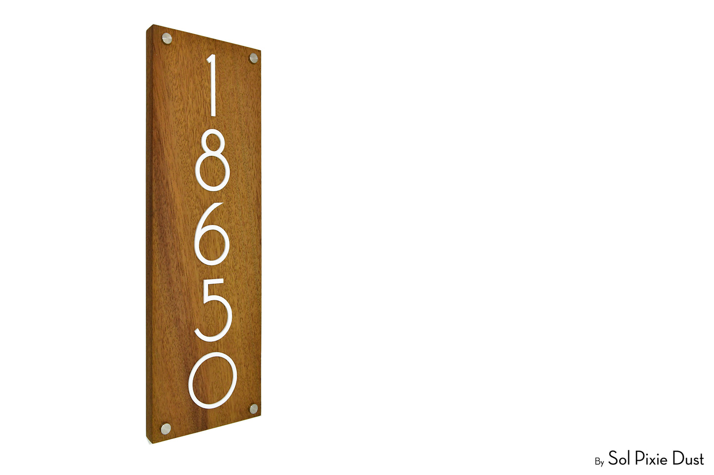 Solid Wood Address Plaques African Teak (Iroko) - Signs