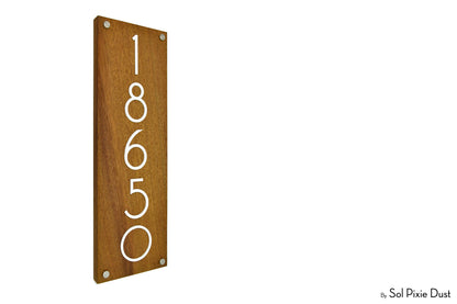 Solid Wood Address Plaques African Teak (Iroko) - Signs