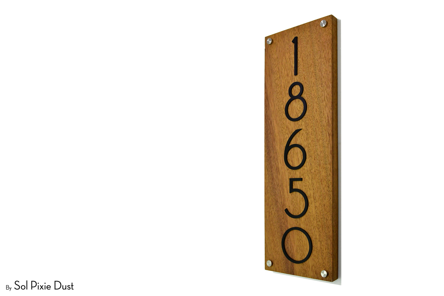 Solid Wood Address Plaques African Teak (Iroko) - Signs