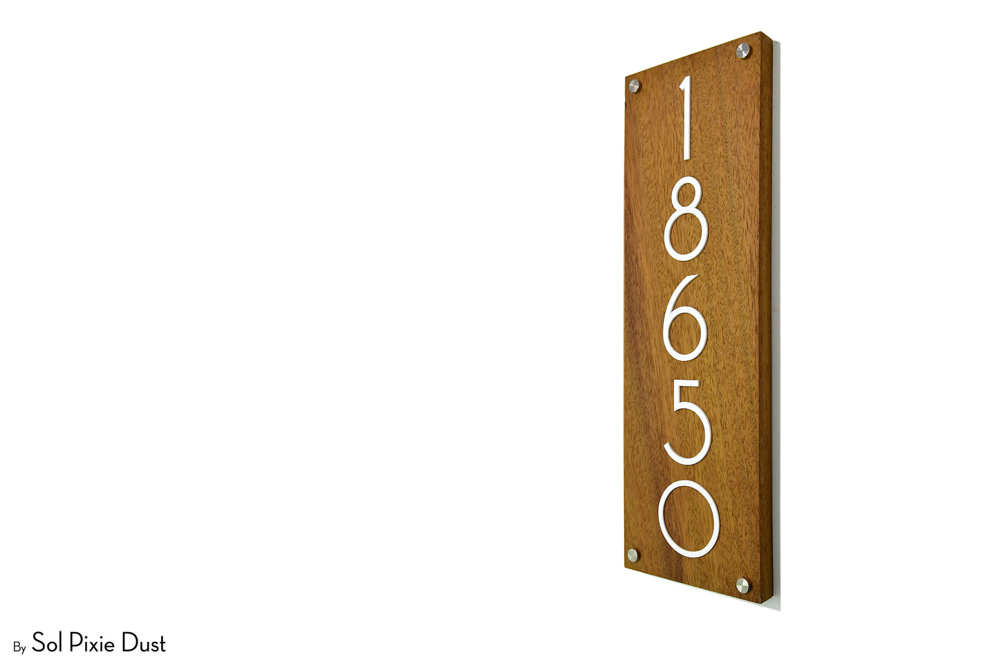 Solid Wood Address Plaques African Teak (Iroko) - Signs