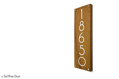 Solid Wood Address Plaques African Teak (Iroko) - Signs