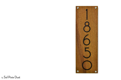 Solid Wood Address Plaques African Teak (Iroko) - Signs