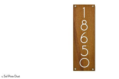 Solid Wood Address Plaques African Teak (Iroko) - Signs