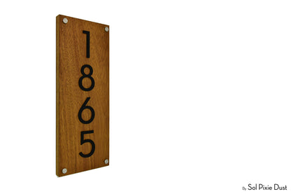 Solid Wood Address Plaques African Teak (Iroko) - Signs