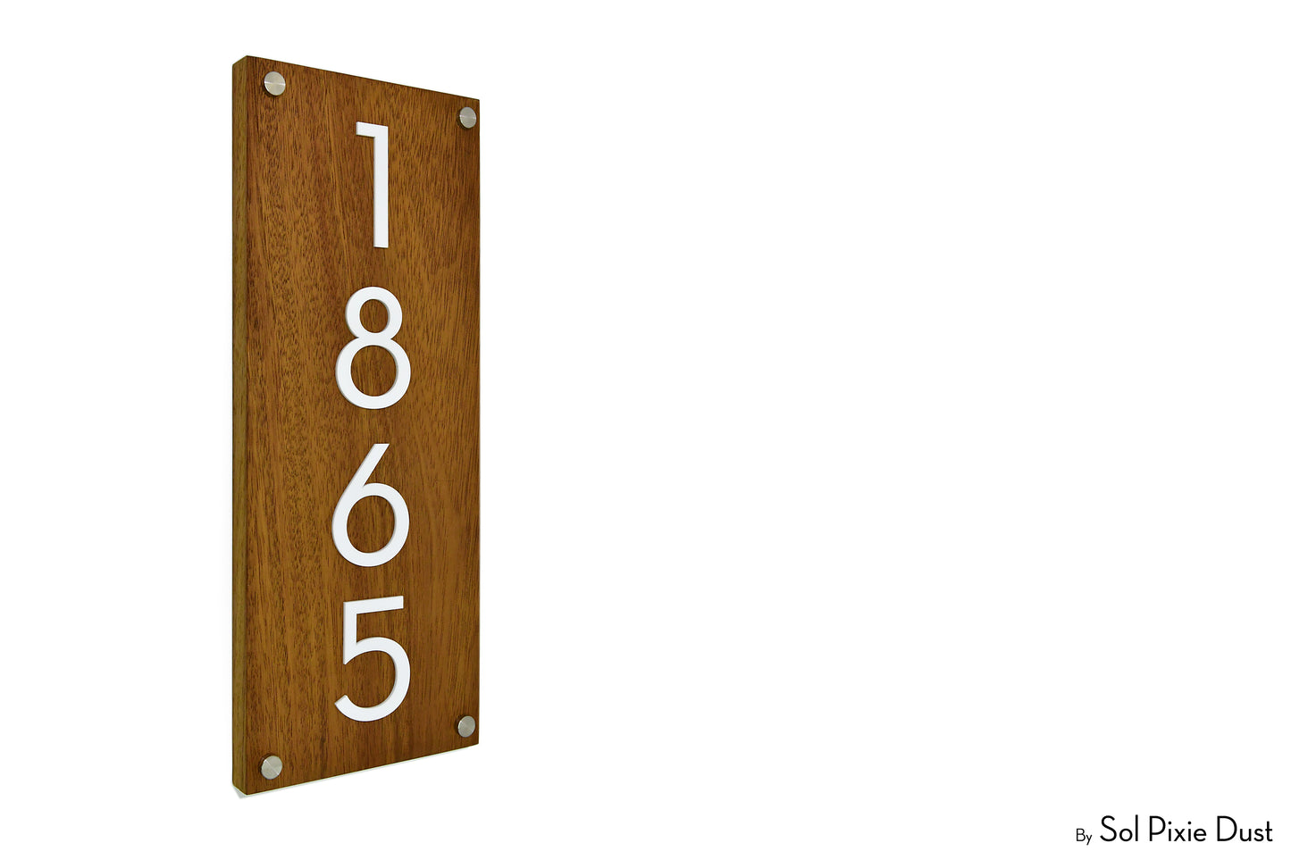 Solid Wood Address Plaques African Teak (Iroko) - Signs