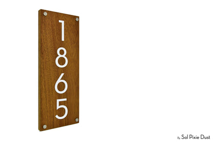 Solid Wood Address Plaques African Teak (Iroko) - Signs