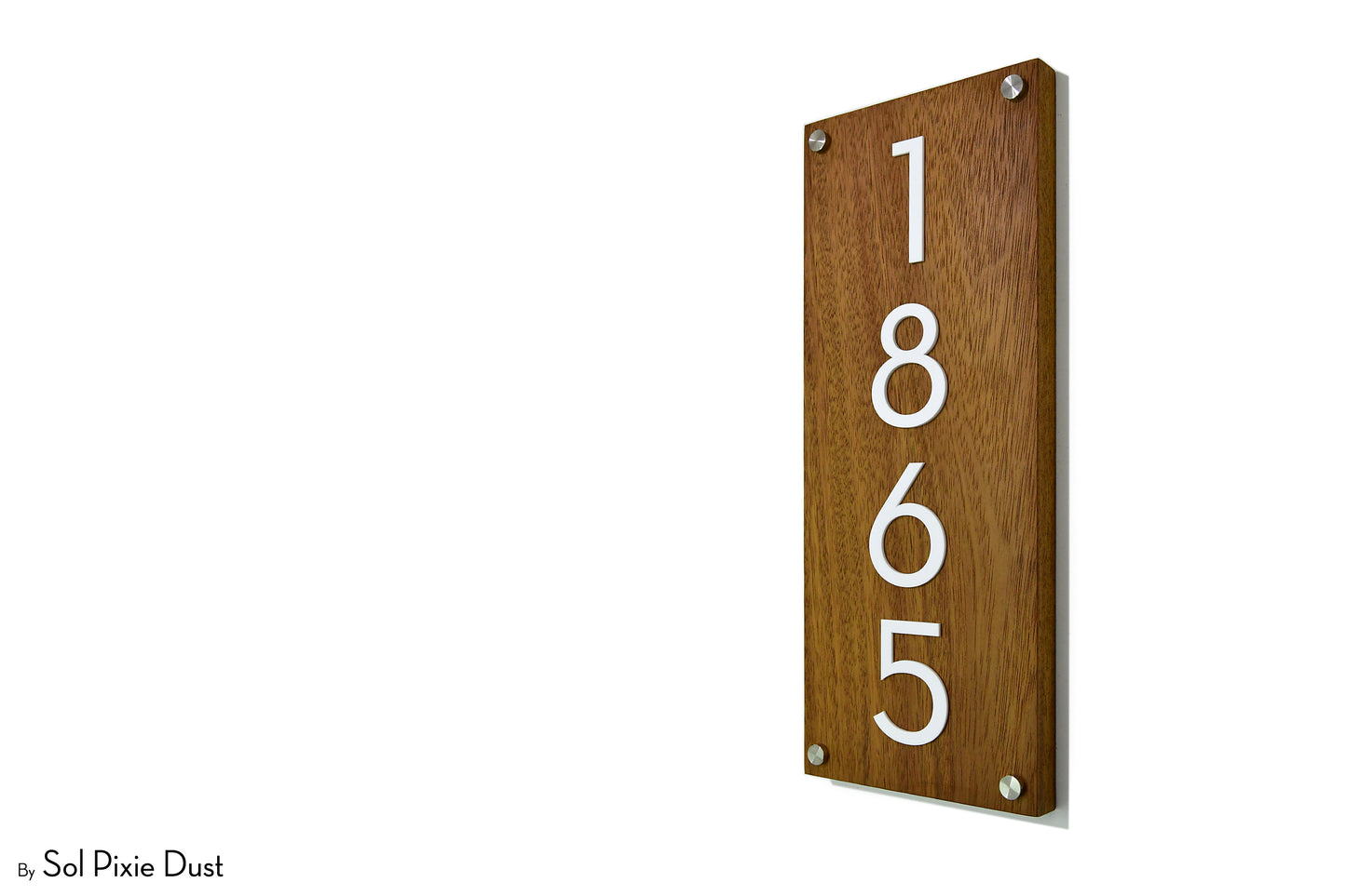 Solid Wood Address Plaques African Teak (Iroko) - Signs