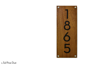 Solid Wood Address Plaques African Teak (Iroko) - Signs