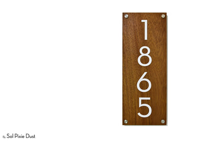 Solid Wood Address Plaques African Teak (Iroko) - Signs
