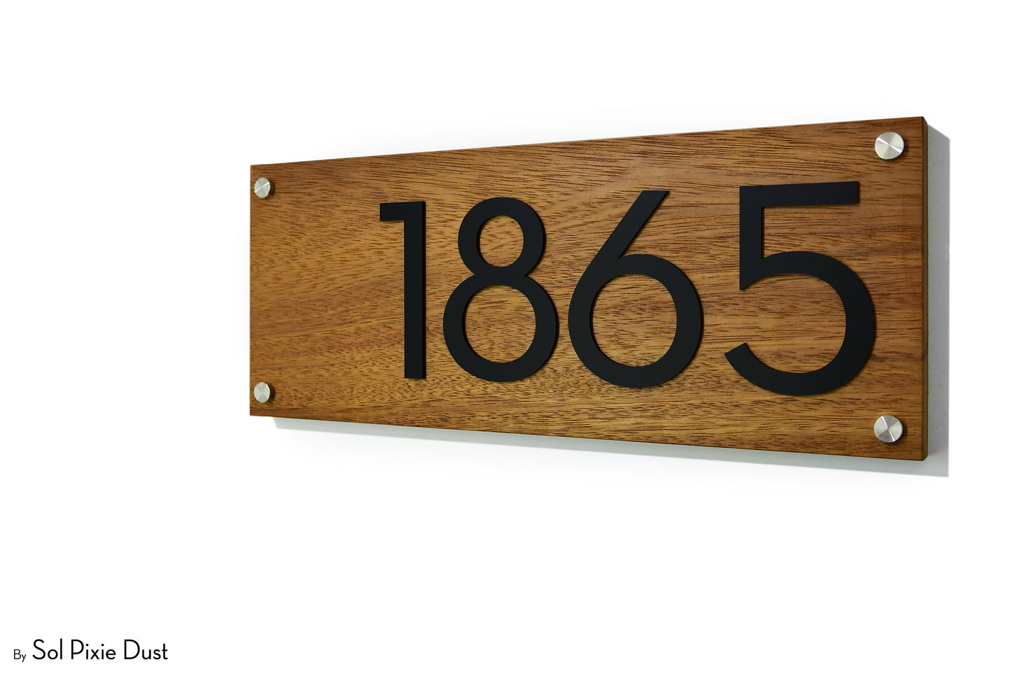 Solid Wood Address Plaques African Teak (Iroko) - Signs