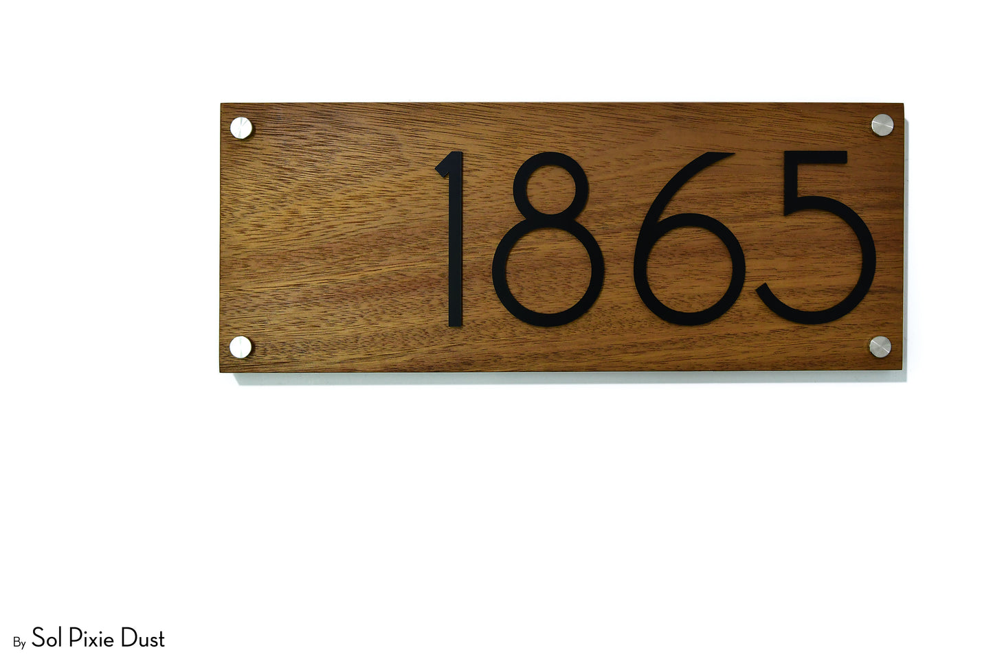 Solid Wood Address Plaques African Teak (Iroko) - Signs
