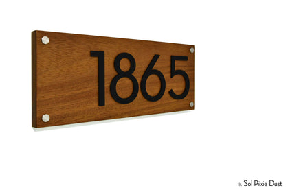 Solid Wood Address Plaques African Teak (Iroko) - Signs