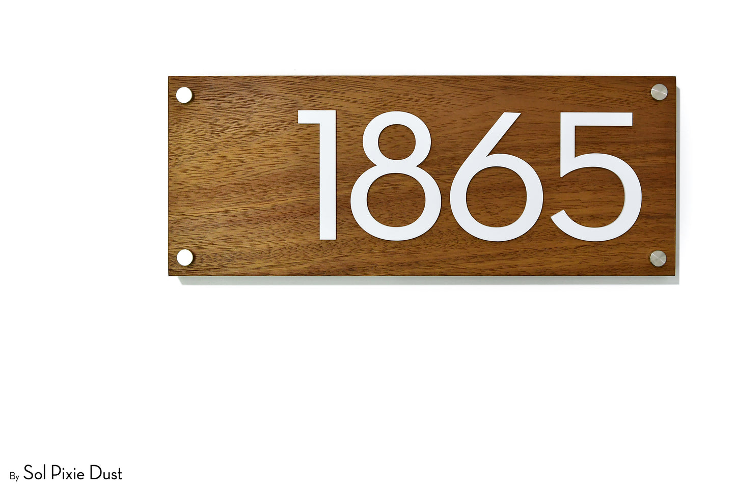 Solid Wood Address Plaques African Teak (Iroko) - Signs