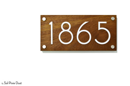 Solid Wood Address Plaques African Teak (Iroko) - Signs