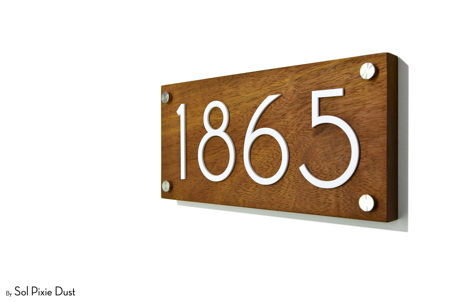 Solid Wood Address Plaques African Teak (Iroko) - Signs
