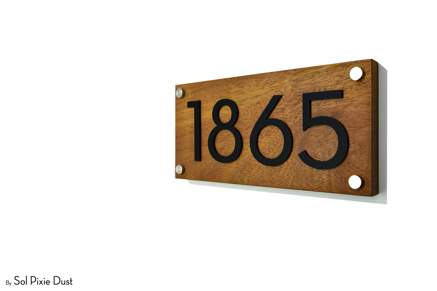Solid Wood Address Plaques African Teak (Iroko) - Signs
