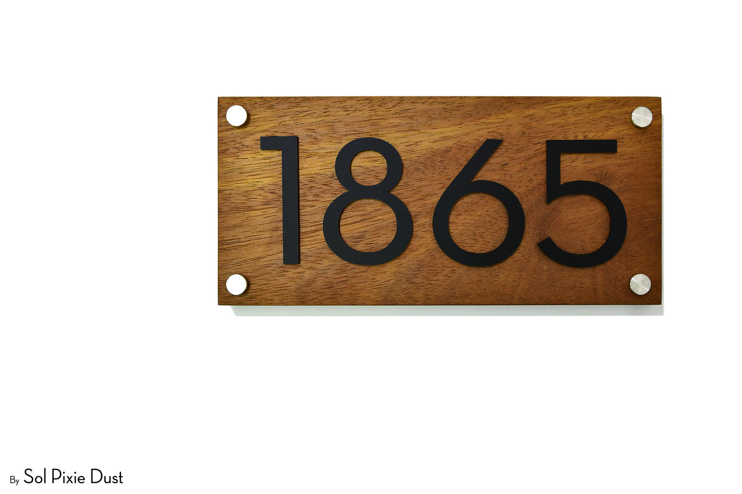 Solid Wood Address Plaques African Teak (Iroko) - Signs