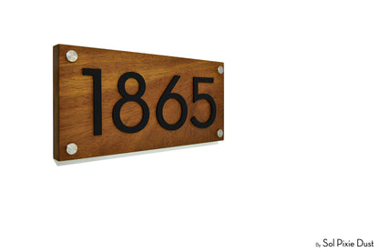 Solid Wood Address Plaques African Teak (Iroko) - Signs