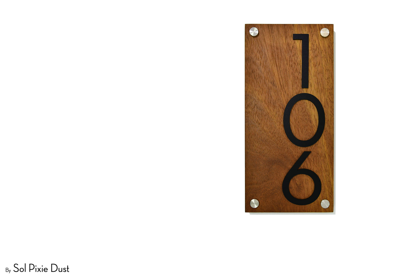 Solid Wood Address Plaques African Teak (Iroko) - Signs