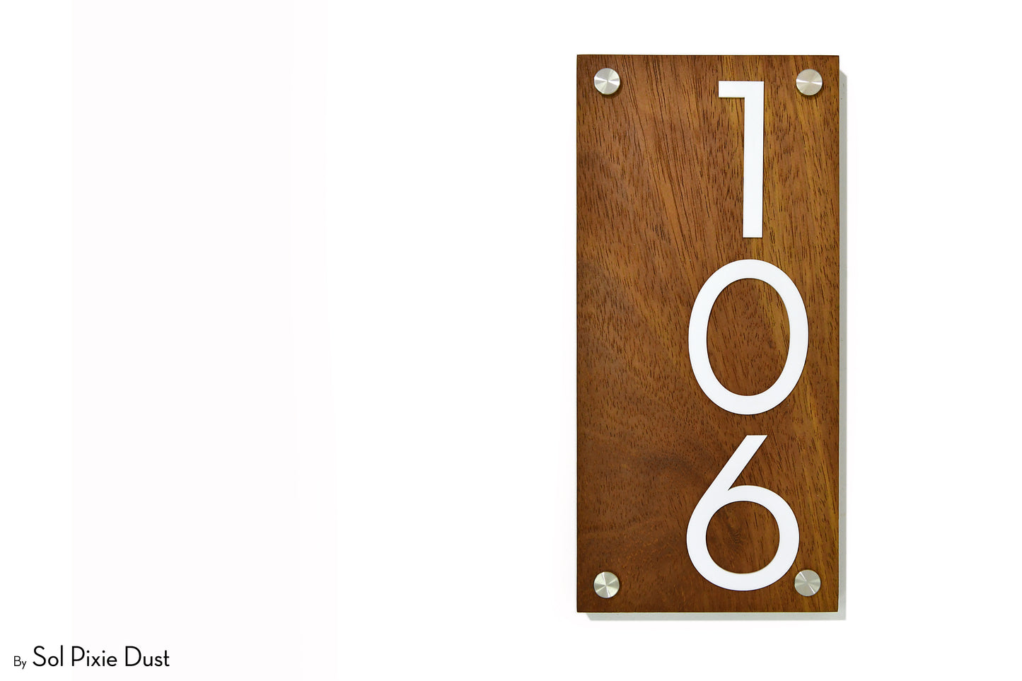 Solid Wood Address Plaques African Teak (Iroko) - Signs