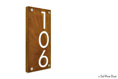 Solid Wood Address Plaques African Teak (Iroko) - Signs