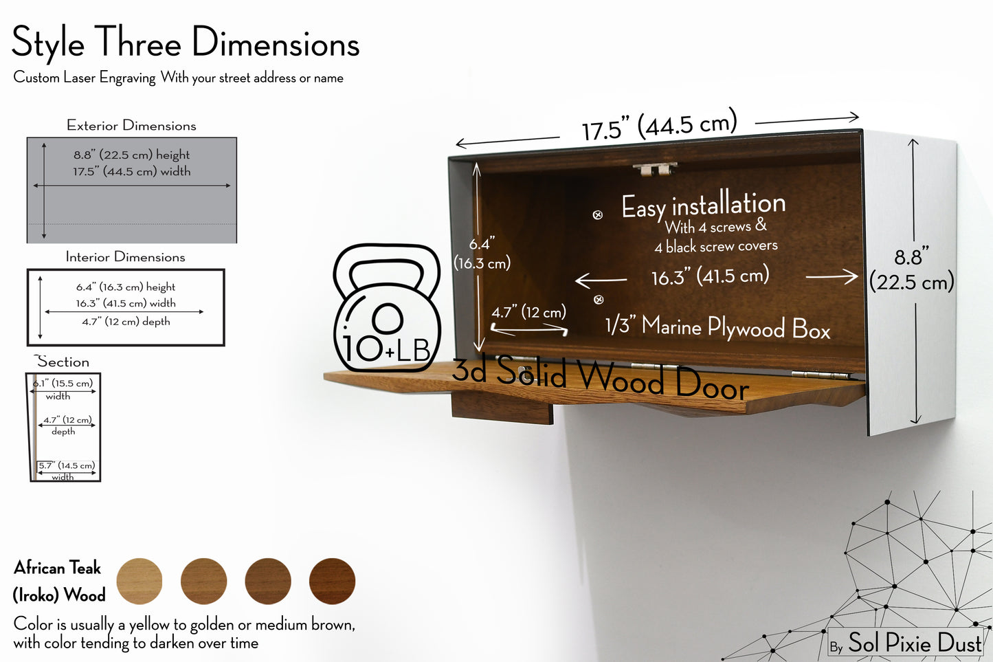 Modern Wall Mounted Mailbox Type 3