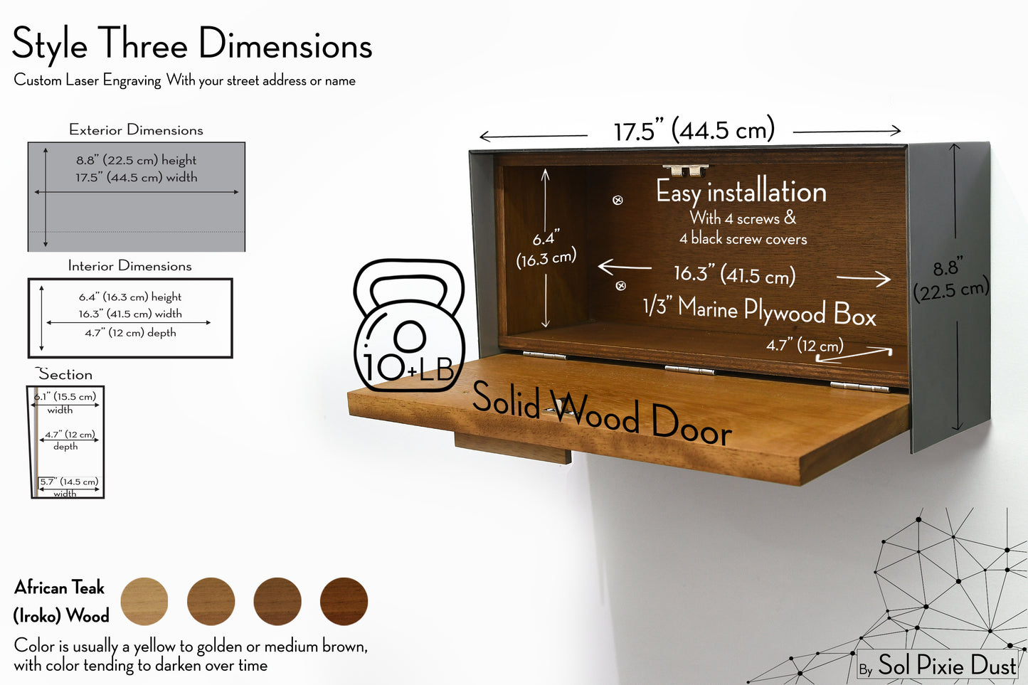 Modern Wall Mounted Mailbox Type 3