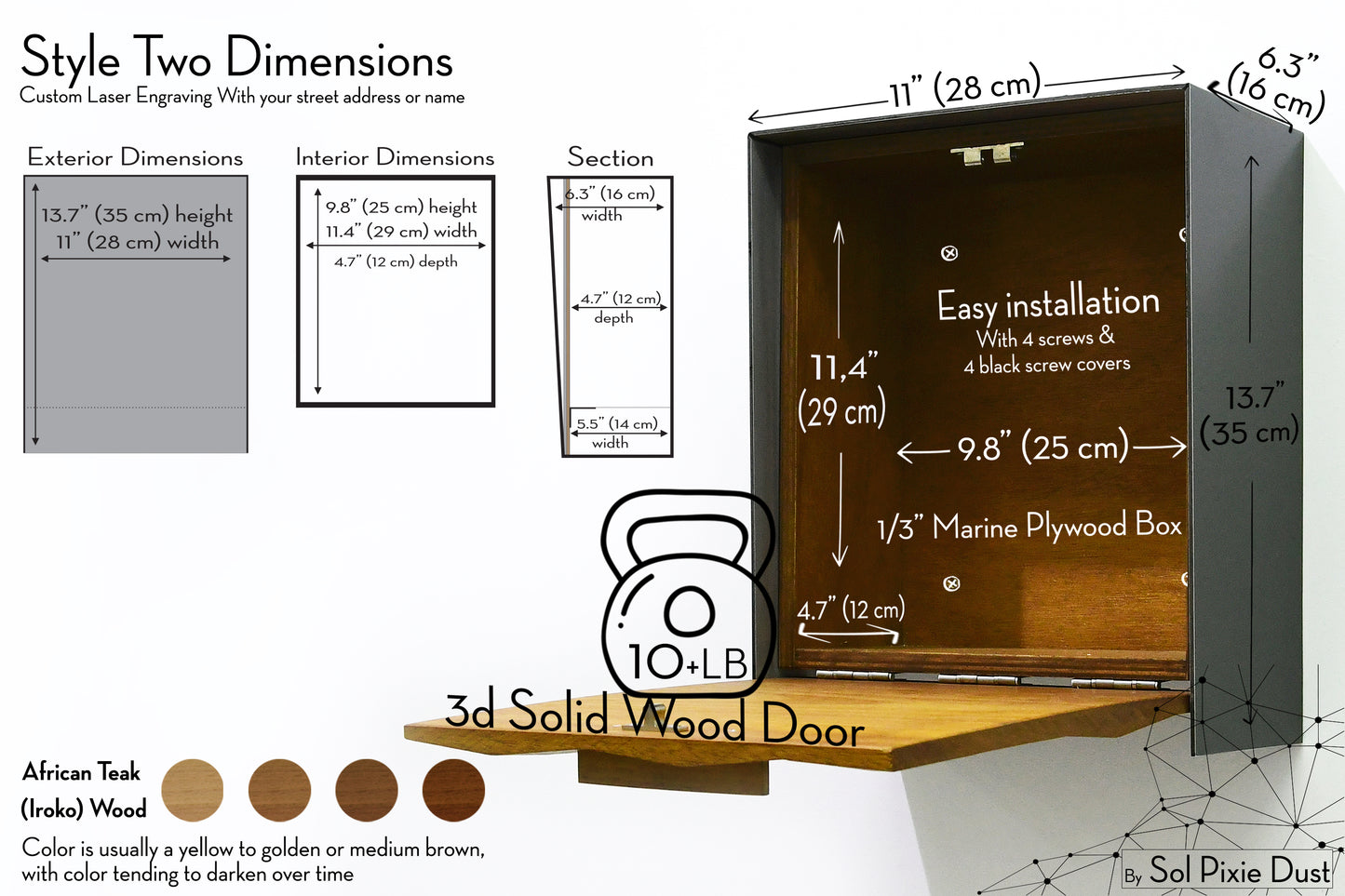 Modern Wall Mounted Mailbox Type 2