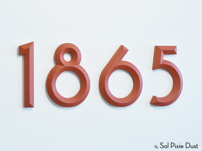 Minimal 3D House Numbers – Modern House Numbers
