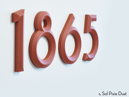 Minimal 3D House Numbers – Modern House Numbers