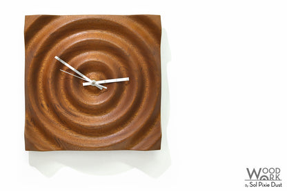 The Ripple Drop - Solid Wooden Wall Clock