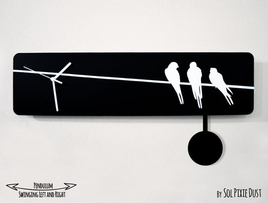 Three little birds - Pendulum Wall Clock