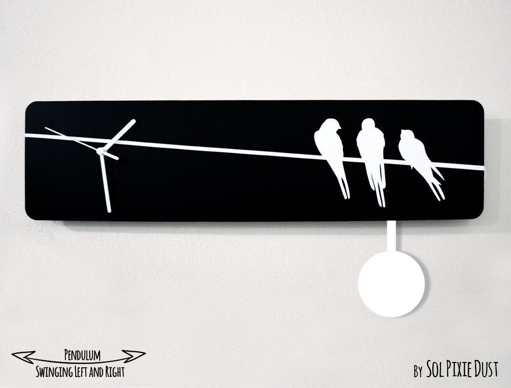 Three little birds - Pendulum Wall Clock