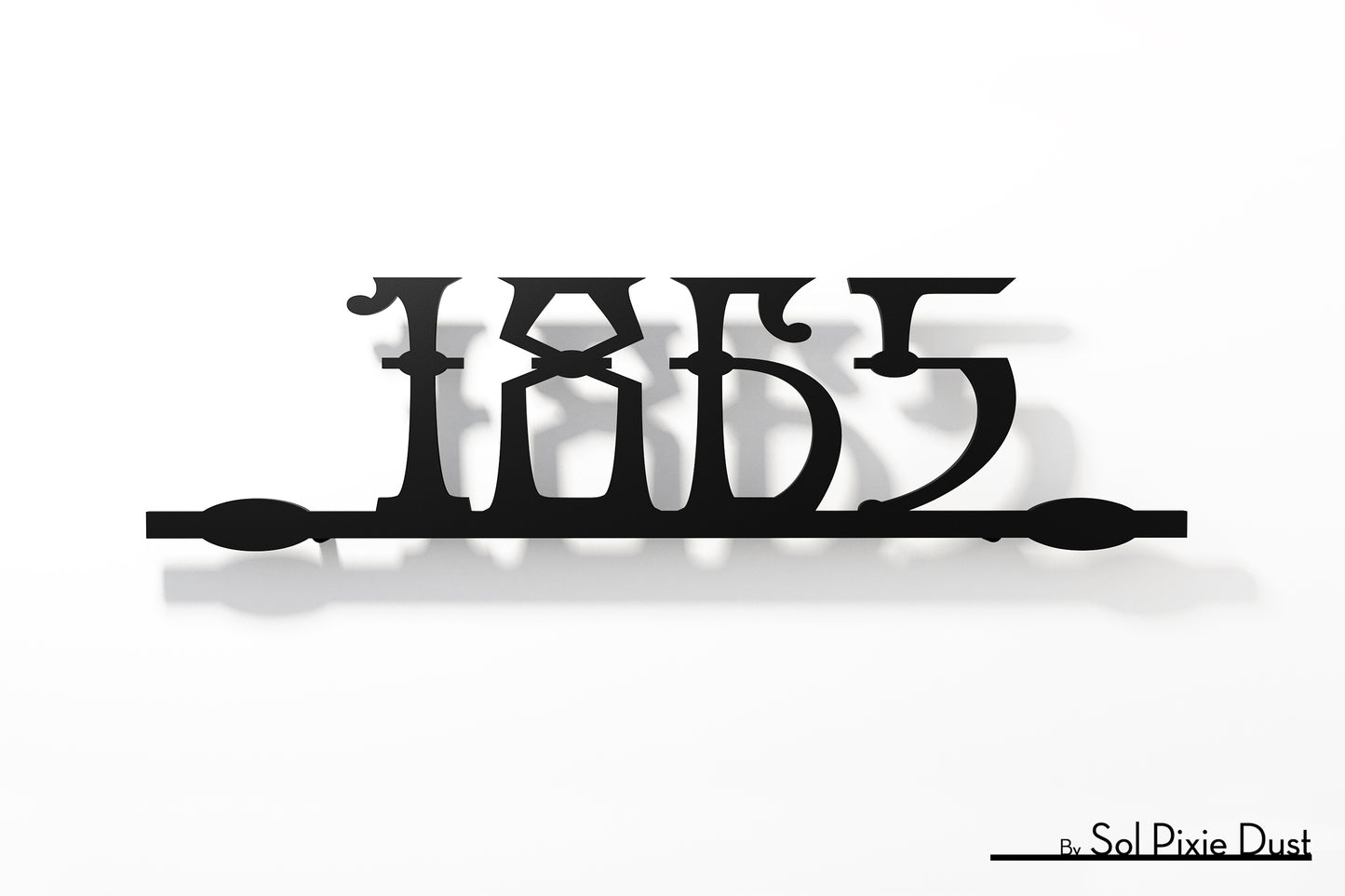 Underline House Numbers - LED Sign ( Font Options )