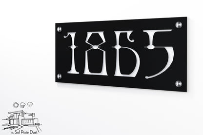 Acrylic Address Plaque - Signs ( Font Options )