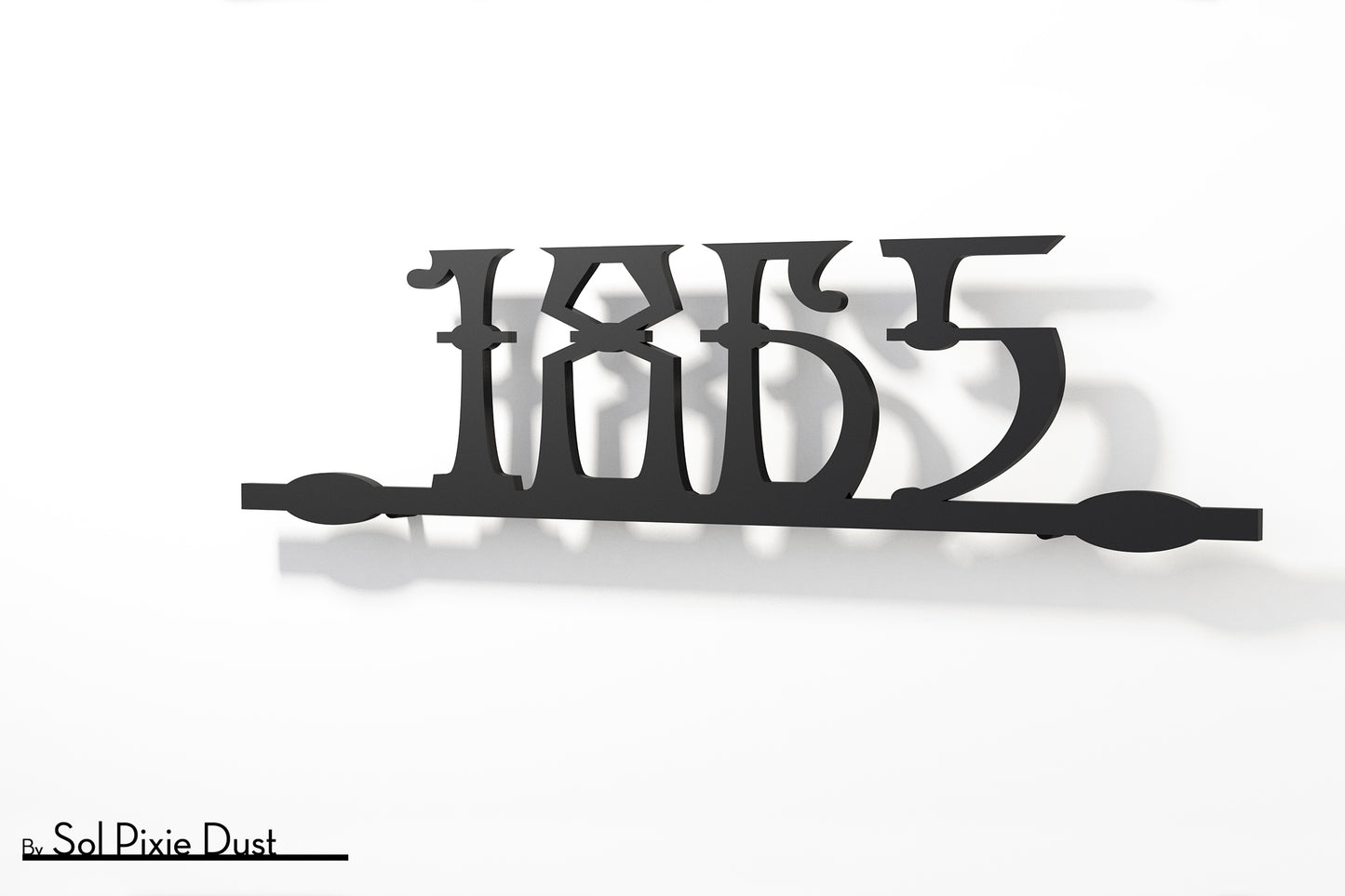 Underline House Numbers - LED Sign ( Font Options )